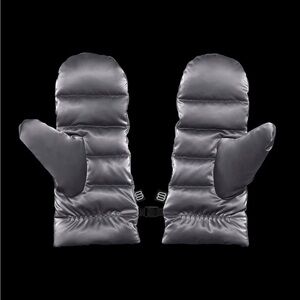 The SuperPuff Mitten in Black Liquid Shine